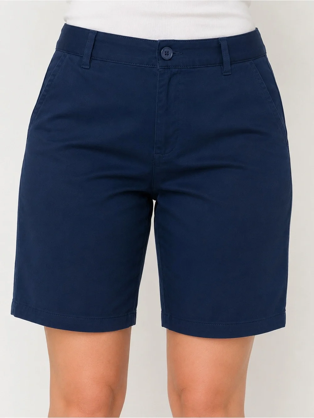 NWT Wonder Nation Girls 18 Plus Navy School Uniform Bermuda Shorts Stretch
